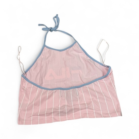 NWT Fila Pink and White Stripe Halter Top Large - Picture 2 of 7